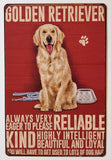 Classic Vintage Metal Tin Signs - Various Breeds & Designs