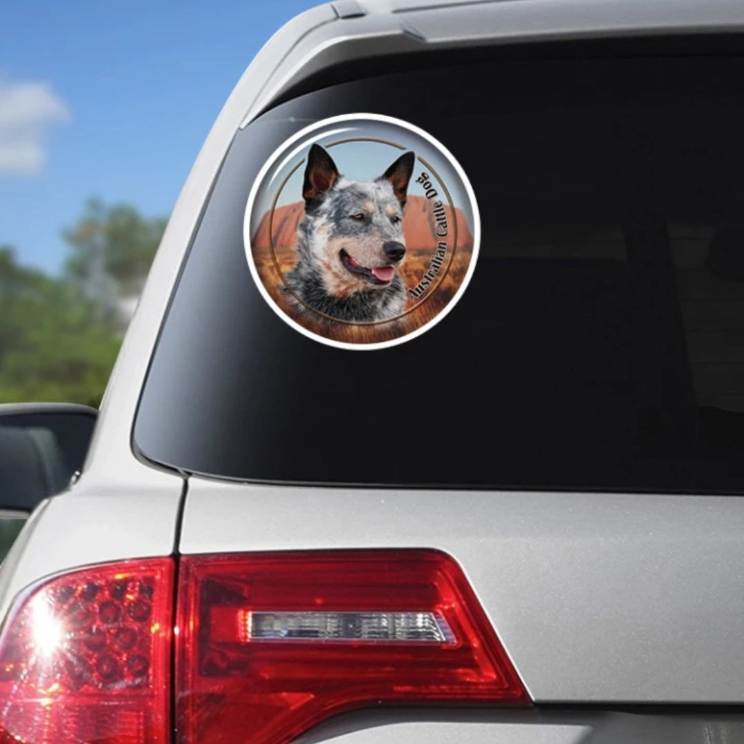 Australian Cattle Dog Decal Sticker on white background