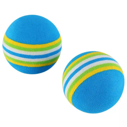Blue Rainbow Cat Ball Toy on a white background