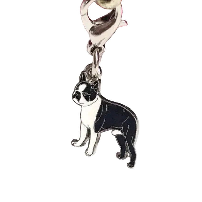 Boston Terrier A Key Tag on white background