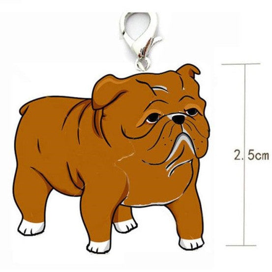 Bulldog Key Tag on white background