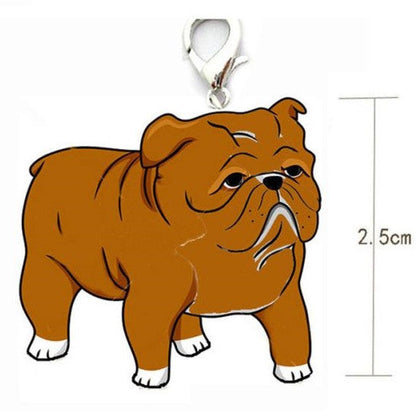 Bulldog Key Tag on white background