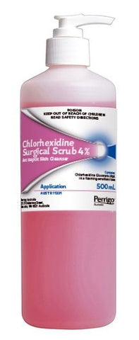 Chlorhexidine Surgical Scrub 4% - 500ml Pump Pack