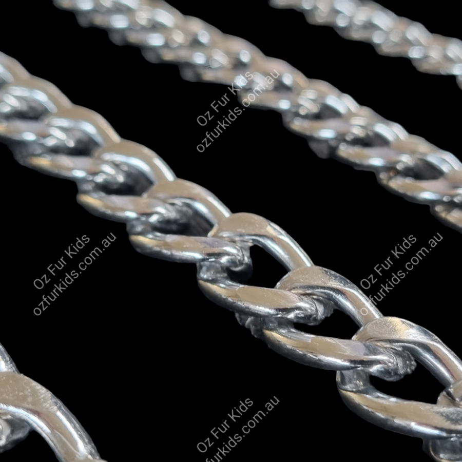 Flat Link Chrome Show Chain Links on a black background