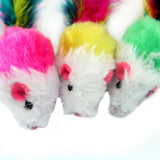 Colourful Cat Mouse Mice with Feathers