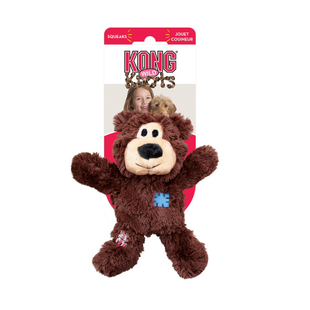 Brown KONG wild knots Bear on a white background