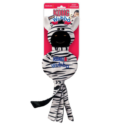 KONG Wubba No Stuff Zebra on a white background