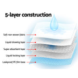 Large 60cm x 60cm Absorbent Puppy Pad with Adhesive Tape Corners Pack of 10, 20, 100, 200 or 400
