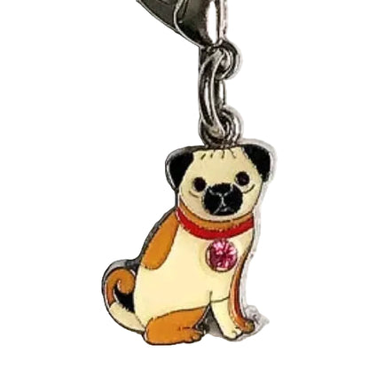 Pug 1 Key Tag on white background