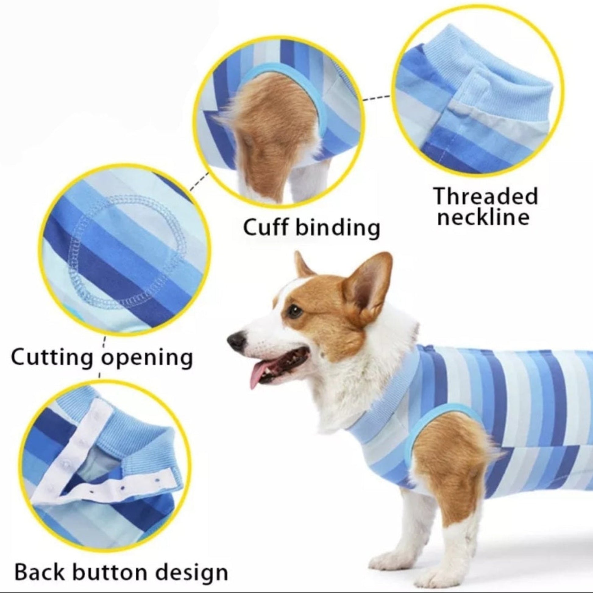 Recovery Suit Details on white background