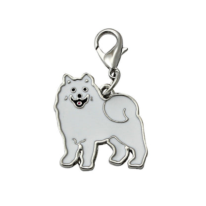 Samoyed Key Tag on white background
