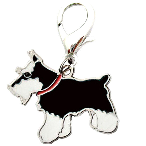 Schnauzer Key Tag on white background