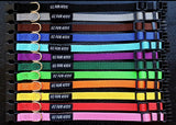 Now also AVAILABLE in Sets of 13! Puppy Paws Solid Colour ID Collars & Optional Leads sets of 12 &  from