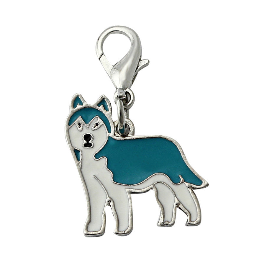 Siberian Husky Key Tag on white background
