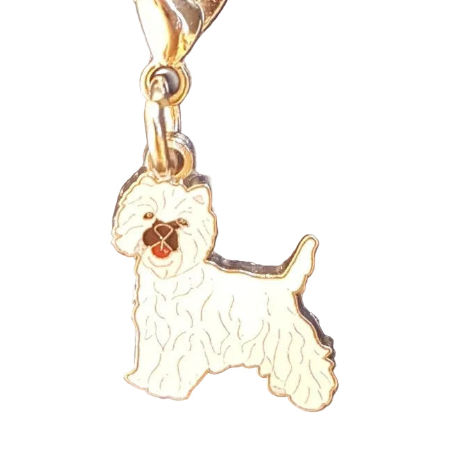 West Highland White A Key Tag on white background