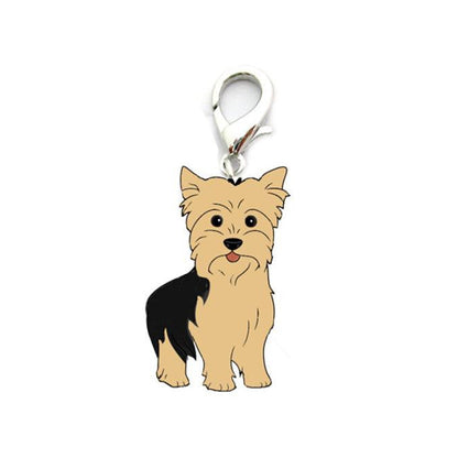 YorkKey Tag on white backgroundhire terrier
